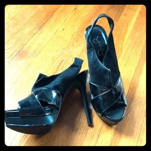 Black platform stripper-like heels!